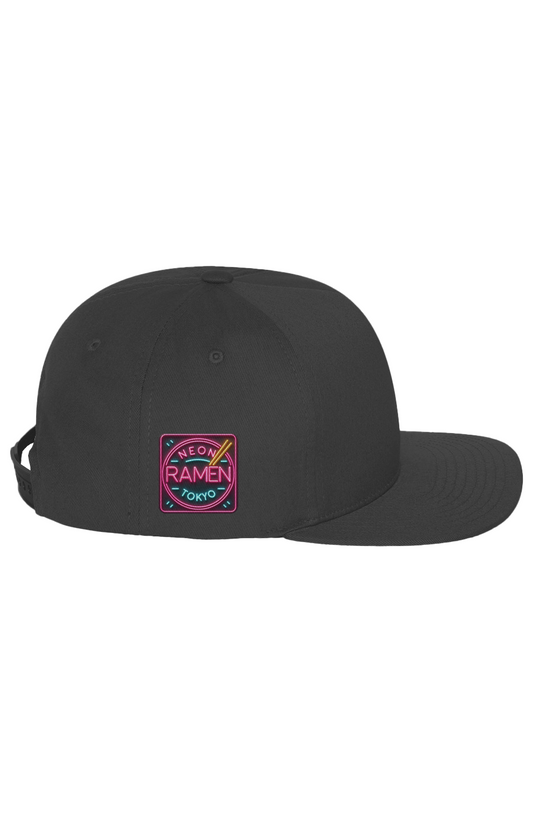 Neon Ramen Tokyo Snapback Cap - 5-Panel Cotton Twi