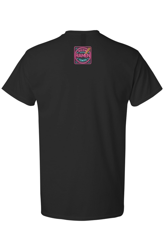 Light Cotton T-Shirt - Neon Ramen Tokyo Rear Logo