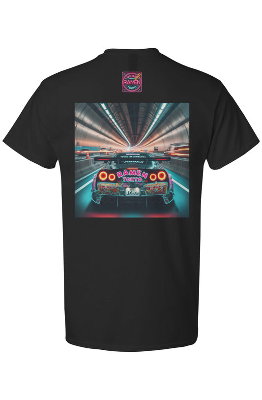 Light Cotton T-Shirt - Neon Ramen Tokyo - GTR R35
